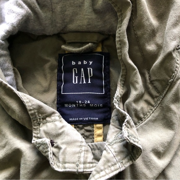 Baby Gap 18-24 Month Olive Green Utility Jacket - Picture 2 of 3